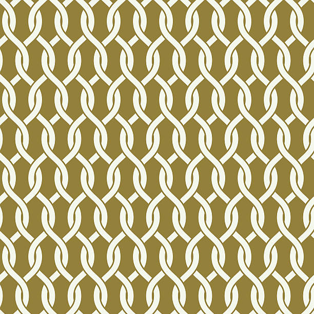 Vector seamless pattern, graphic geometric wrapping paper made using circles Vector seamless pattern, graphic geometric wrapping paper made using netting circles. Abstract backdrop created with interweave lines and circles can be used in textile and web designs interlace format stock illustrations