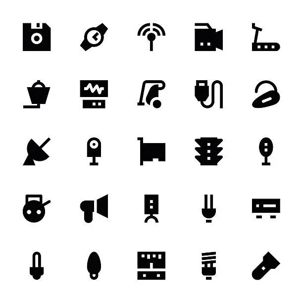Vector illustration of Electronics and Devices Vector Icons 1