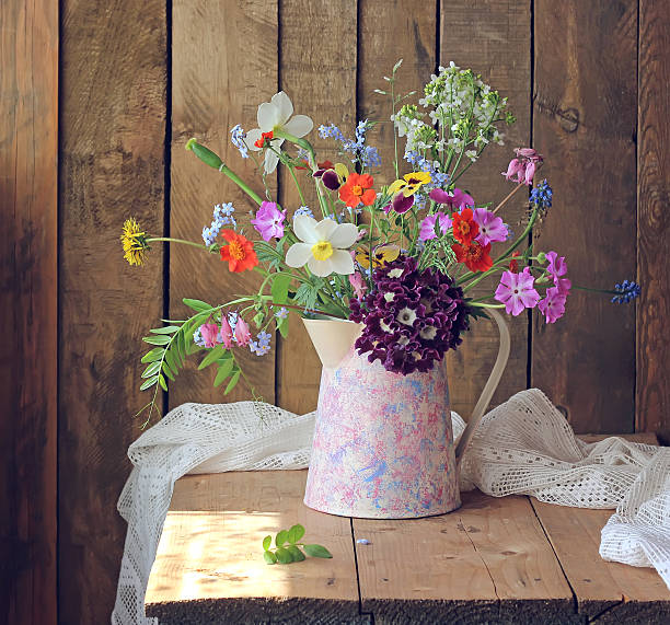 istock Still life with a summer bouquet on the table 538868176