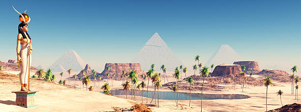 istock Goddess Hathor and the Pyramids of Giza 538871562