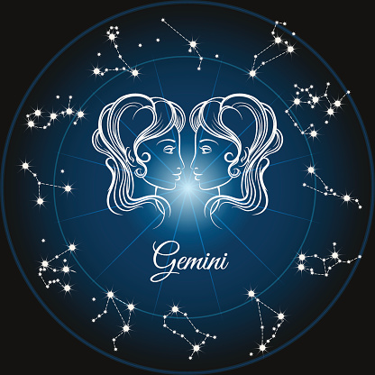 Zodiac Sign Gemini Stock Illustration - Download Image Now - Gemini -  Astrology Sign, Astrology Sign, Twin - iStock