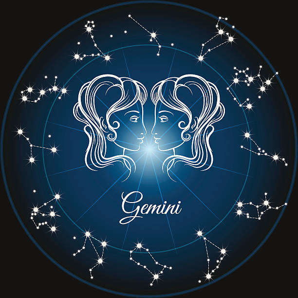 zodiac sign gemini - twins 幅插畫檔、美工圖案、卡通及圖標