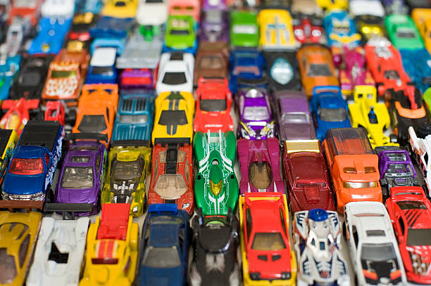 istock Many toy cars. Perspective view from the front. 538872358