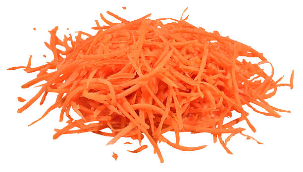 istock Heap of chopped carrot on a white 538875799
