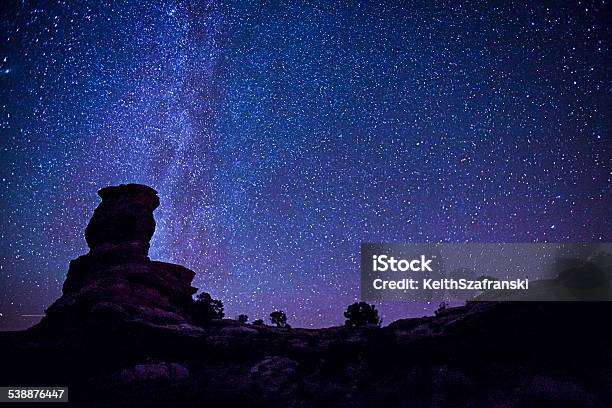 Stars Over Canyonlands National Park Stock Photo - Download Image Now - Canyonlands National Park, Night, 2015