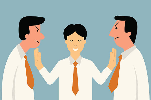 ilustrações, clipart, desenhos animados e ícones de um mediador - arguing conflict displeased business