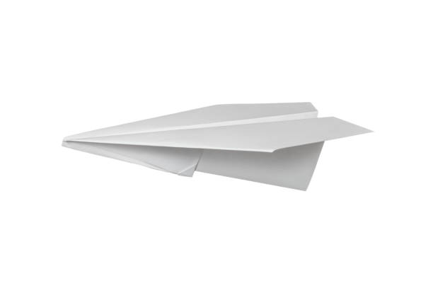Origami paper airplane. Isolated on white background. Origami paper airplane. Isolated on white background. paper airplane photos stock pictures, royalty-free photos & images