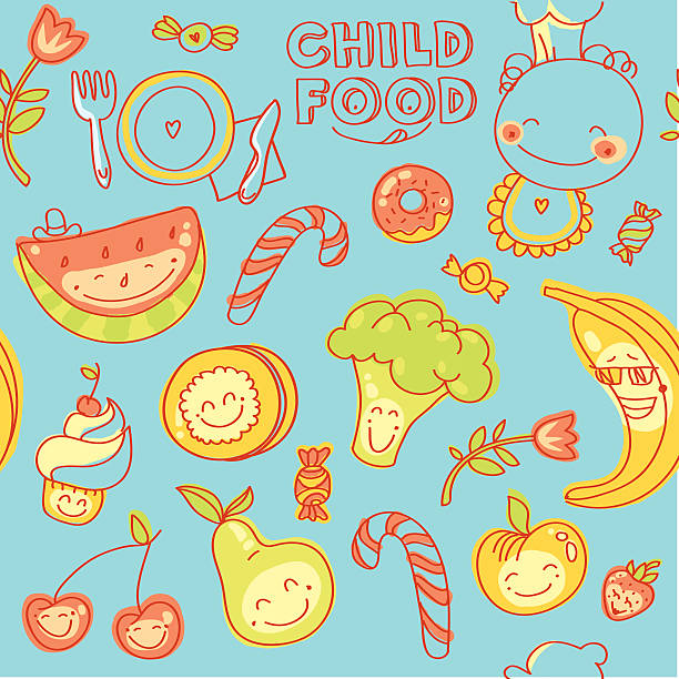 ребенок питания - carrot baby carrot food backgrounds stock illustrations