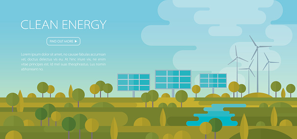 Green / clean energy concept. Nicely layered.