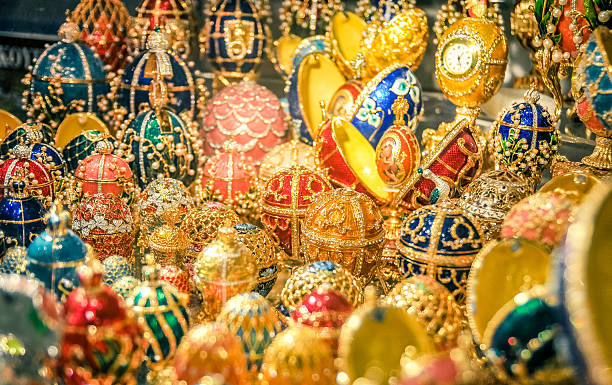 Faberge eggs russian Faberge eggs russian in St Petersburg human egg photos stock pictures, royalty-free photos & images