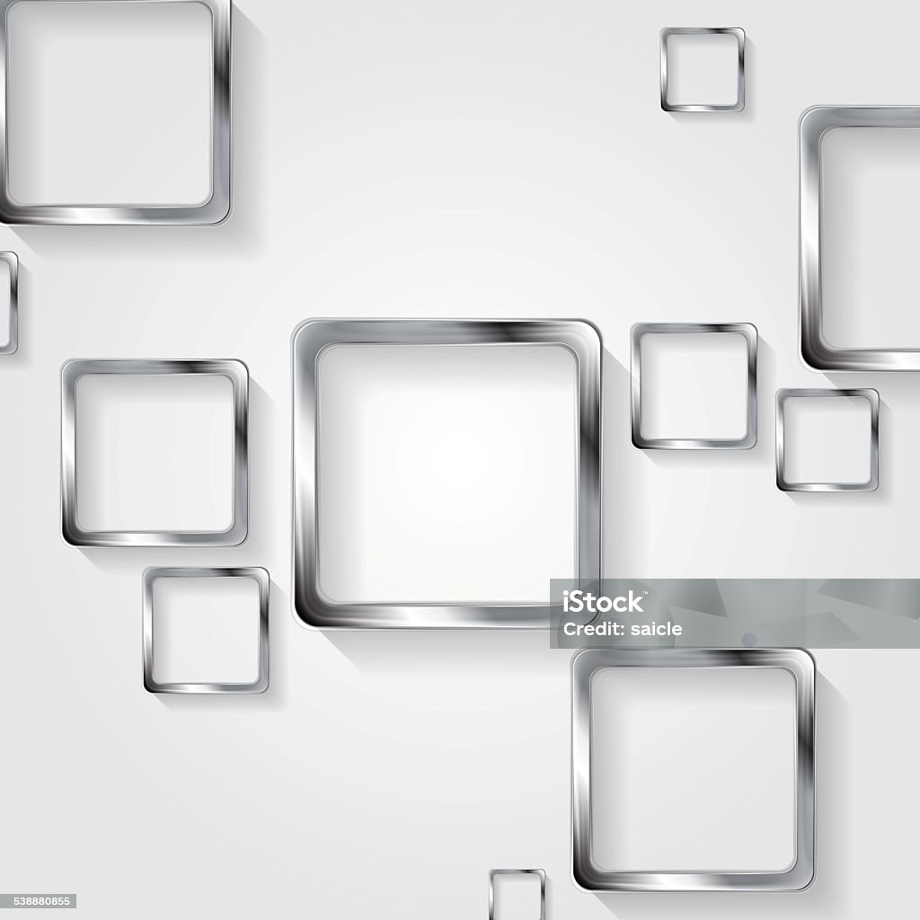 Square Metallic Mappoint Metallic Squares On White Background Stock Illustration - Download ...