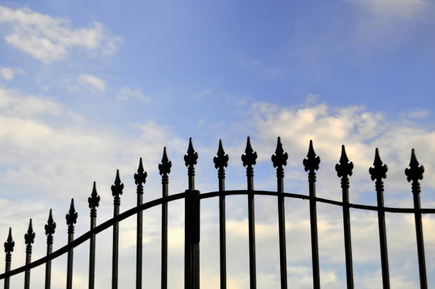 istock Iron fence with the sky as background 538881058