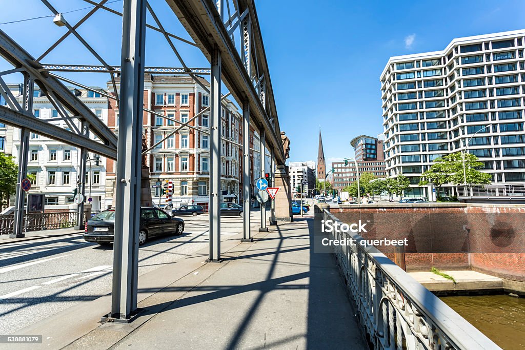 Brücke in der Nähe von Speicherstadt in Hamburg - Lizenzfrei 2015 Stock-Foto