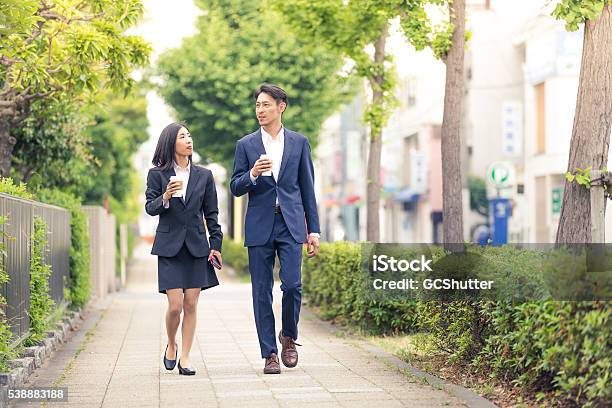 Working Before Even The Actual Office Work Starts Stock Photo - Download Image Now - Walking, Men, Business