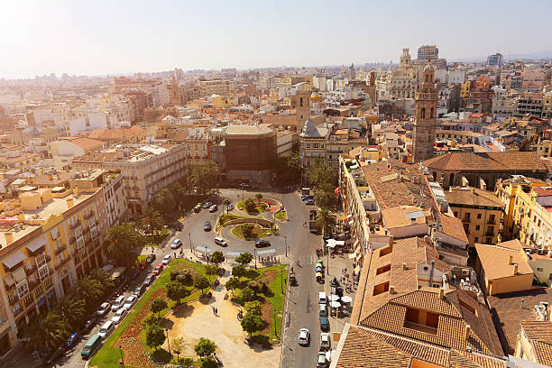 istock High angle view of Valencia skyline 538883586