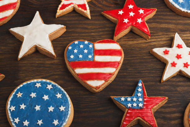 istock Cookies with American patriotic colors 538884108