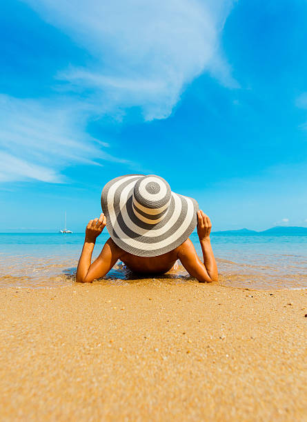 Woman at tropical beach