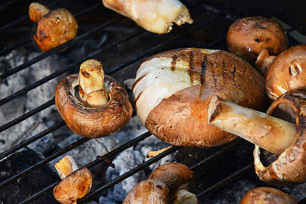 istock Brown mushroom mushrooms on grill 538884266