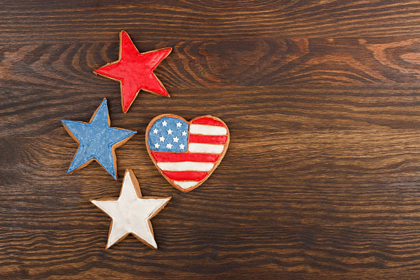 istock Different cookies with American patriotic colors 538884288