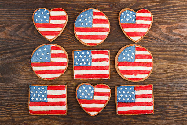 istock Cookies with American patriotic colors 538884498