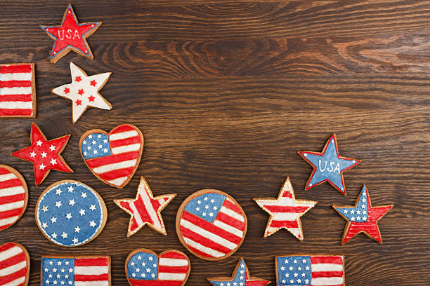 istock Cookies with American patriotic colors 538884568