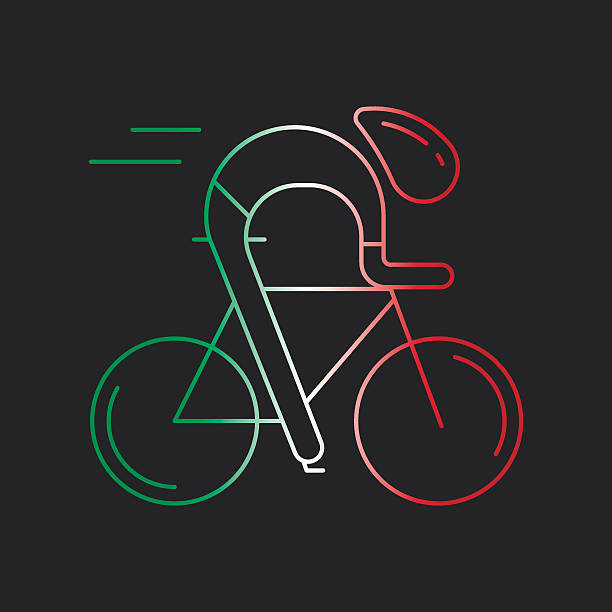 illustrazioni stock, clip art, cartoni animati e icone di tendenza di moderno illustrazione di ciclista. - giro ditalia