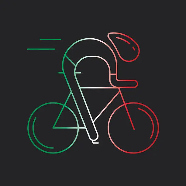 Vector illustration of Modern Illustration of cyclist.