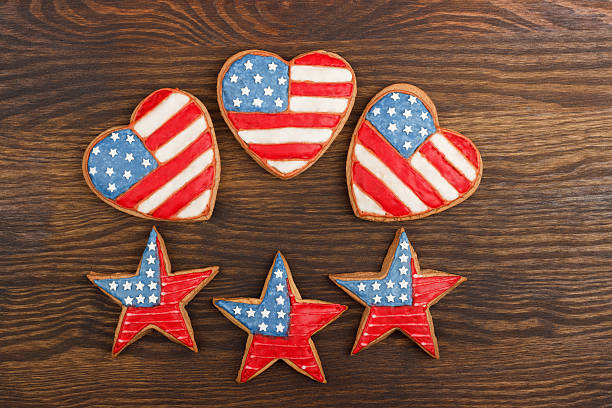 istock Cookies with American patriotic colors 538884644