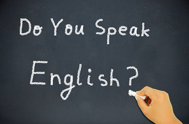 istock hand writing with chalk of a child learning the English 538889428