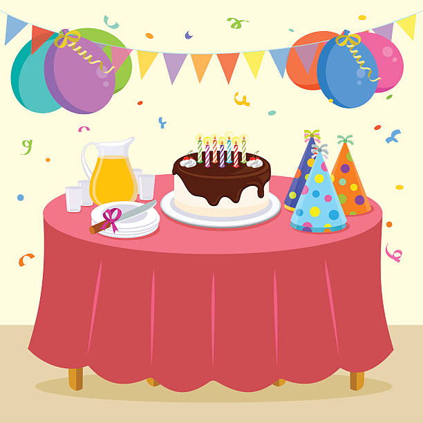 ilustraciones, imágenes clip art, dibujos animados e iconos de stock de fiesta de cumpleaños - ribbon nobody cupcake celebration