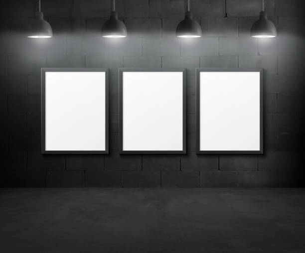 istock Black brick room interior design with pendant lamps 538891872