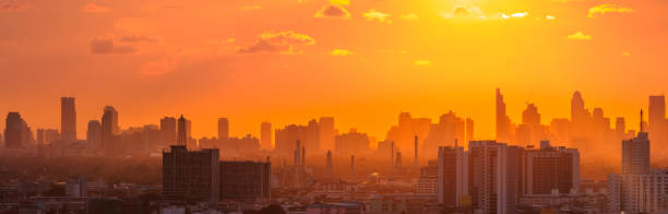 Photo of Twilight sunset over Bangkok city