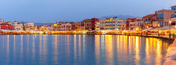 istock Panorama old harbour, Chania, Crete, Greece 538893546