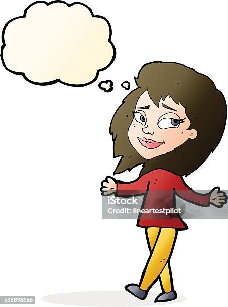 Stress Free Woman Cartoon With Thought Bubble Stock Illustration - Download  Image Now - Adult, Carefree, Cheerful - iStock