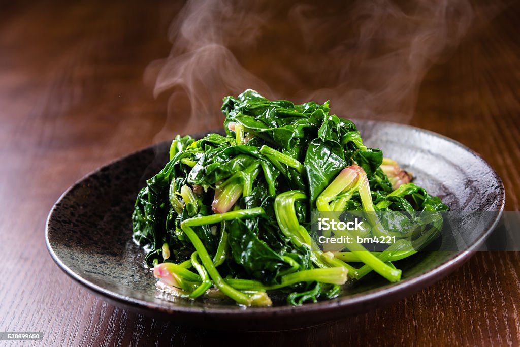 Fried Spinach Stir-Fried Stock Photo