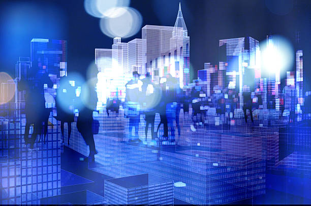 istock Abstract urban situation with people 538901879
