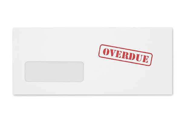 Overdue Bill Envelope Overdue Bill Envelope isolated on white (excluding the shadow) over spend stock pictures, royalty-free photos & images