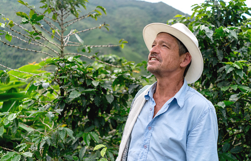 Portrait of a thoughtful Latin American farmer working at a farm - agriculture concepts