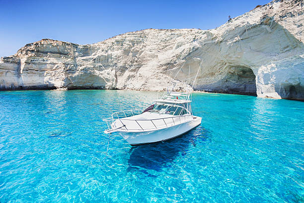 Beautiful bay in Greece Beautiful seascape, Milos island, Greece cyclades islands stock pictures, royalty-free photos & images