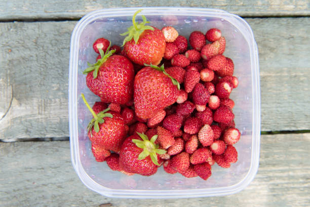 istock ripe fresh strawberry on grass 538908888