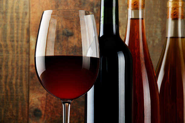istock Composition with glass and bottles of wine 538918473