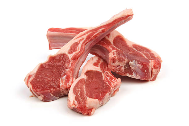 Lamb chops Lamb chops  raw stock pictures, royalty-free photos & images