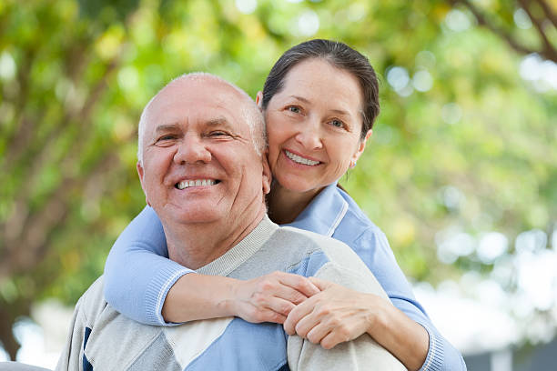 istock Mature couple in park 538928271