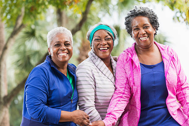 istock Three senior black women outdoors smiling 538928777