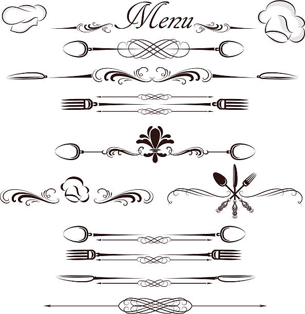 ilustrações, clipart, desenhos animados e ícones de menu do divisor - kitchen utensil instrument of measurement spoon isolated