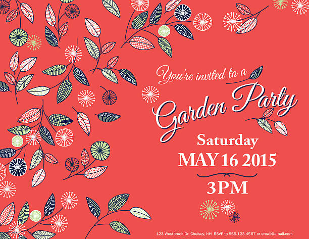 полевые цветы spring garden party приглашение шаблон - single flower chrysanthemum design plant stock illustrations