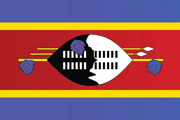 Vector illustration of Flag of Swaziland