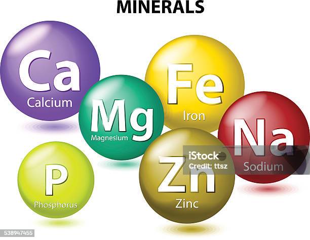 Essential Minerals Stock Illustration - Download Image Now - Mineral, Salt - Mineral, Vitamin