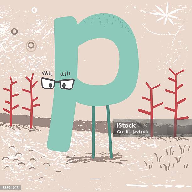 Cute Alphabet Letter P Stock Illustration - Download Image Now - 2015, Alphabet, Animal