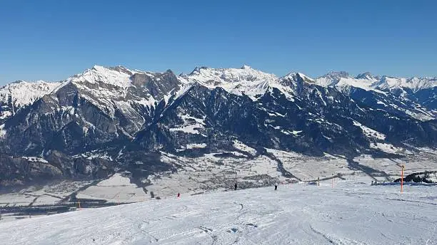 Winter scene in the Swiss Apls.